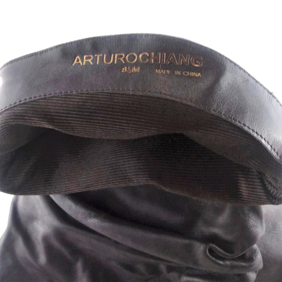 ARTURO CHIANG Brown Leather Slouch Ankle Boots - Picture 5 of 8